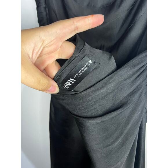 Zara Bloggers Favorite Draped open back midi dress - Picture 9 of 9